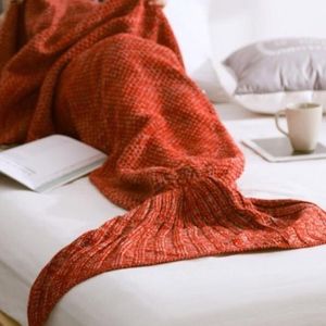 Red Adult Size Mermaid Blanket